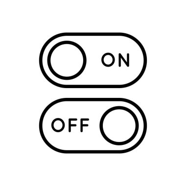 Satır Simgesi Düğmesi Basit bir şekilde Kapalı. Beyaz arkaplanda izole edilmiş basit bir şekilde vektör işareti. Asıl boyutu 64x64 piksel.