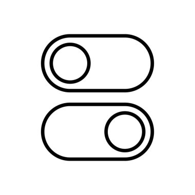 Satır Simgesi Düğmesi Basit bir şekilde Kapalı. Beyaz arkaplanda izole edilmiş basit bir şekilde vektör işareti. Asıl boyutu 64x64 piksel.
