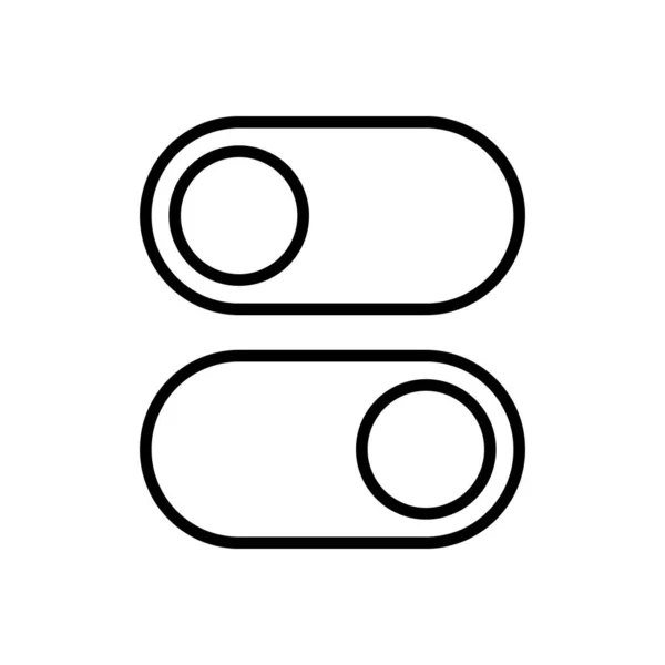 Botão de ícone de linha ligado em estilo simples. Sinal de vetor em um estilo simples isolado em um fundo branco. Tamanho original 64x64 pixels. —  Vetores de Stock