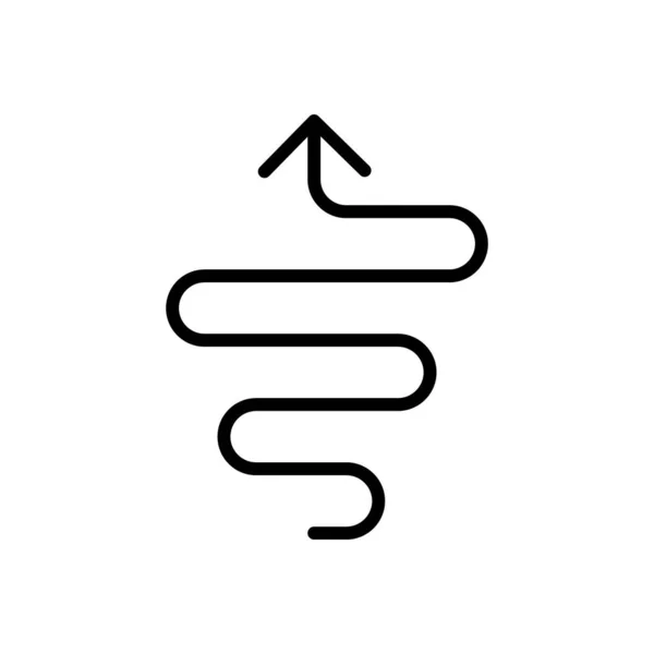 Icono de línea Flecha, Dirección, Diseño, Web en estilo simple. Signo vectorial en un estilo simple aislado sobre un fondo blanco. Tamaño original 64x64 píxeles. — Archivo Imágenes Vectoriales