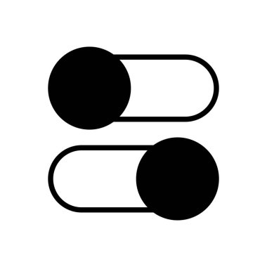 Satır Simgesi Düğmesi Basit bir şekilde Kapalı. Beyaz arkaplanda izole edilmiş basit bir şekilde vektör işareti. Asıl boyutu 64x64 piksel.