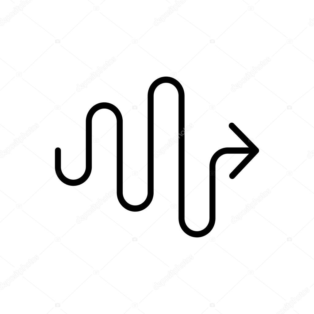 Line Icon Arrow, Direction, Design, Web In Simple Style. Vector sign in a simple style isolated on a white background. Original size 64x64 pixels.