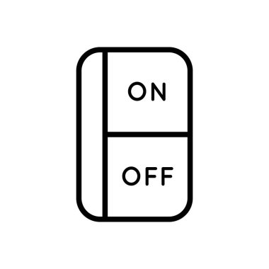 Satır Simgesi Düğmesi Basit bir şekilde Kapalı. Beyaz arkaplanda izole edilmiş basit bir şekilde vektör işareti. Asıl boyutu 64x64 piksel.