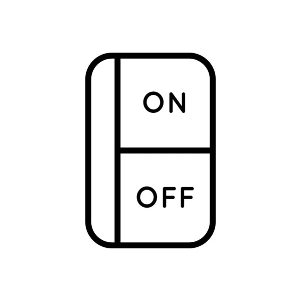 Line Icon Button On In Simple Style. Векторный знак в простом стиле изолирован на белом фоне. Оригинальный размер 64x64 пикселей. — стоковый вектор