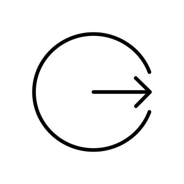 Satır Simgesi Oku, Yön, Tasarım, Basit Tarzlı Web. Beyaz arkaplanda izole edilmiş basit bir şekilde vektör işareti. Asıl boyutu 64x64 piksel.