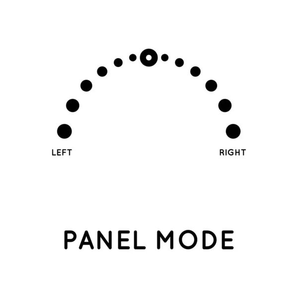 Control panel mode icon. Pointer left, right. Music balance, headphones, mixing console. It is made in simple style, isolated on white background. Original size is 64x64 pixels. — 图库矢量图片
