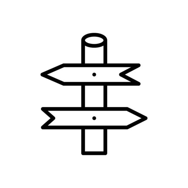 Symbol zeigt Richtung Pfad an. Informant, Karte, Standort, Kreuzung, Route. Vektorzeichen in einfachem Stil isoliert auf weißem Hintergrund. — Stockvektor