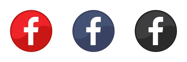 Логотип Facebook Набір Піктограм Веб Дизайн — стокове фото