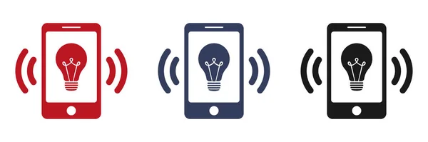 Caller Smartphone Mobile Phone Icons Set Web Design — Stock Photo, Image