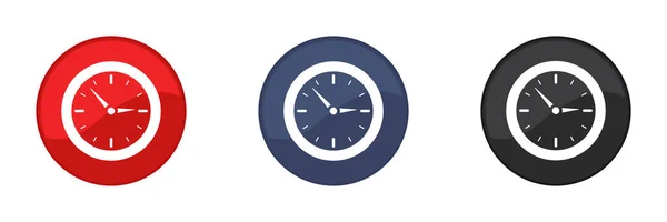 Conjunto Iconos Del Reloj Diseño Web Ilustración Aislada Sobre Fondo — Foto de Stock