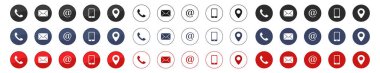 İletişim simgeleri. Web tasarımı. Görüntü