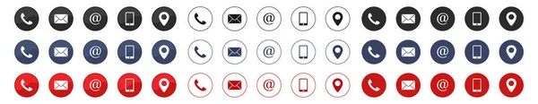 Contact icons. Web design. Illustration