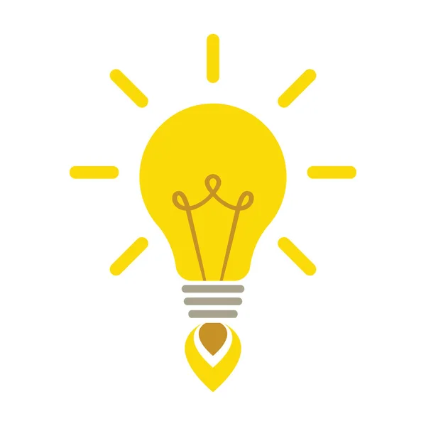 Rocket Light Bulb Inspiration Idea Business Startup Concept — Stock Photo, Image