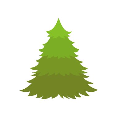 Noel ağacı. Vektör çizimi. Düz biçim.