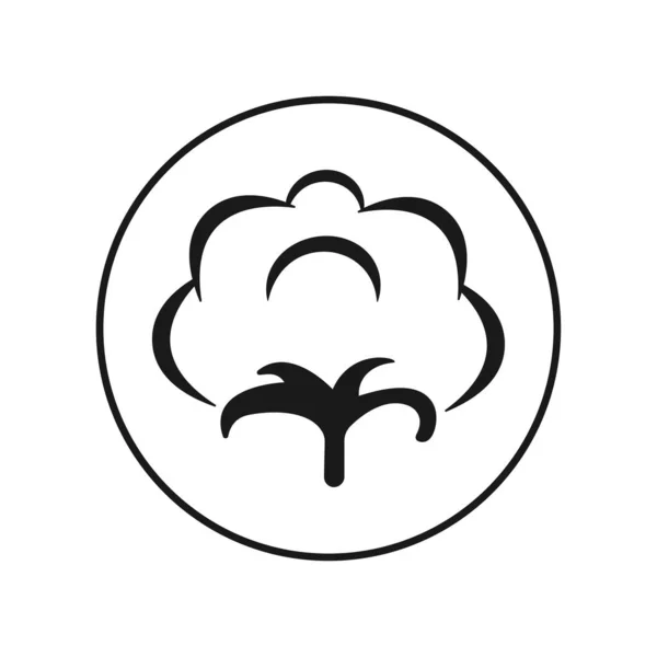 Bawełniana Ikona Logo Bawełny Ilustracja Białym Tle — Zdjęcie stockowe