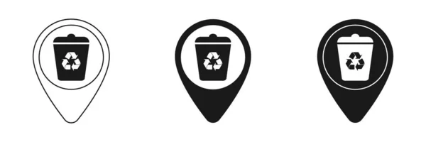 Bir Çöp Konteyneri Simgesiyle Haritada Gps Konumu Görüntü — Stok fotoğraf