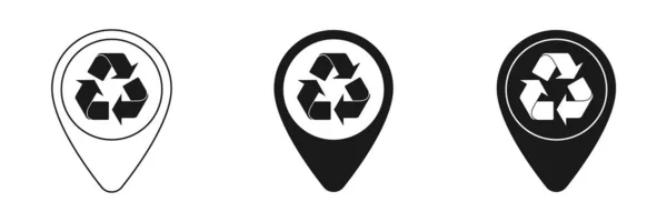 Locatie Vectoricoon Interface Ter Illustratie Van Mobiele Concepten Webtoepassingen Recycling — Stockfoto