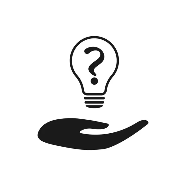 Frage Information Idee Erfolgskonzept Lampe Web Design — Stockfoto