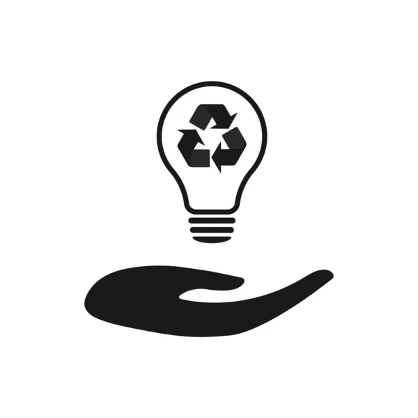 Lamp Nature Alternative Energy Icon Illustration — Stock Photo, Image