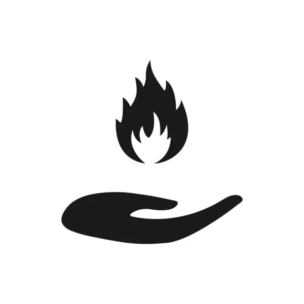 Значок Огня Белом Фоне Пламя Костра Иллюстрация — стоковое фото