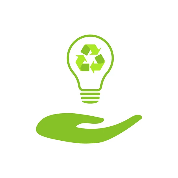 Lamp Nature Alternative Energy Icon Illustration — Stock Photo, Image