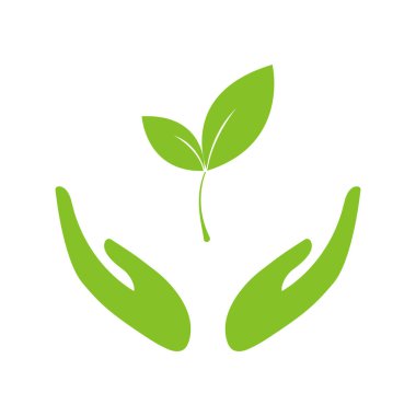 Yaprak elinde. Koruma konsepti. Görüntü