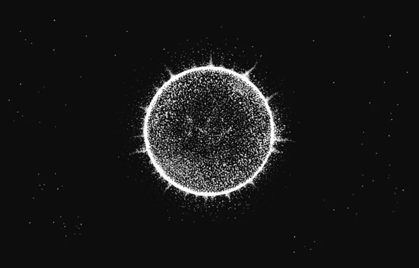 Vista a la estrella realista en el espacio — Archivo Imágenes Vectoriales