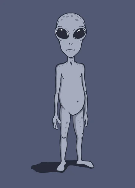 Alien Looks Space Design Vector Illustration — Vector de stock