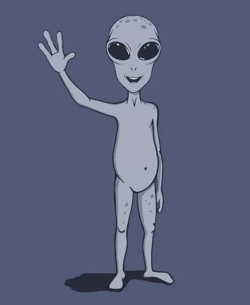 Alien Looks Space Design Vector Illustration — Stok Vektör