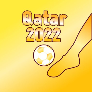 Futbol Turnuvası, Futbol Kupası, Arkaplan Tasarım Şablonu, Vektör İllüstrasyonu, 2022 Futbol Konsepti ve Katar Bayrağı
