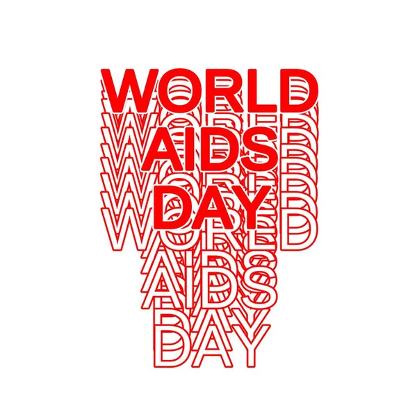 World Help Day Red Heart December 1St Aids Awareness Hiv — Stock Vector