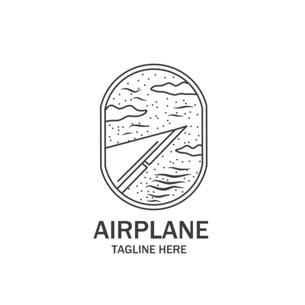Diseño Ilustración Logotipo Vintage Vuelo Del Avión Avión Diseño Minimalista Ilustraciones De Stock Sin Royalties Gratis