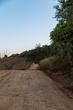Nan 'ın Tayland eyaleti Sri Nan Ulusal Parkı' ndaki Doi Samer Dao çevresindeki tepelerin dağ manzarası.