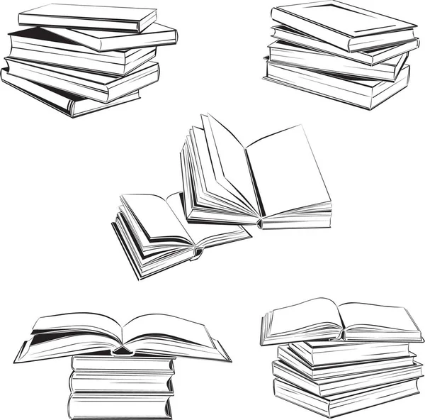 Images Books Various Angles Image Icons Background Images Vector Illustration — Stock Vector