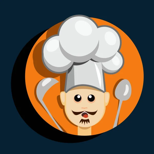 Color Chef Logo Icon — Zdjęcie stockowe