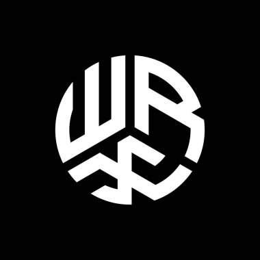 Siyah arka planda WRX harfli logo tasarımı. WRX yaratıcı harflerin baş harfleri logo kavramı. WRX harf tasarımı.