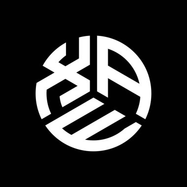 Siyah arka planda XAE harf logosu tasarımı. XAE yaratıcı harf logosu konsepti. XAE harf tasarımı.