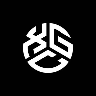 Siyah arkaplanda XGC harf logosu tasarımı. XGC yaratıcı harf logosu kavramı. XGC harf tasarımı.