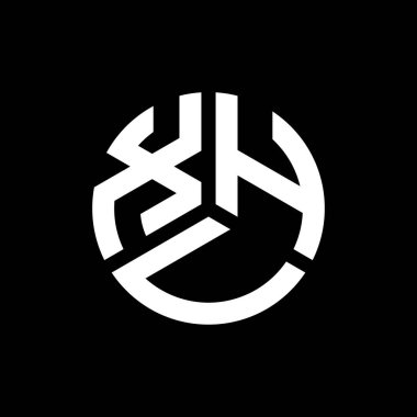 Siyah arkaplanda XHV harf logosu tasarımı. XHV yaratıcı harf logosu konsepti. XHV harf tasarımı.
