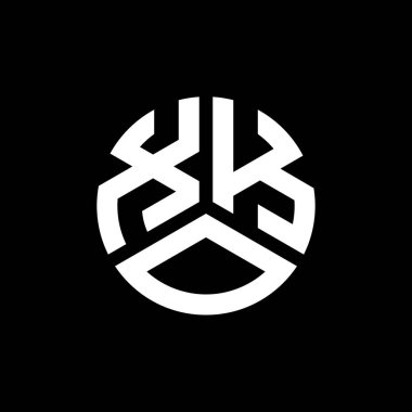 Siyah arkaplanda XKN harf logosu tasarımı. XKN yaratıcı harf logosu konsepti. XKN harf tasarımı.