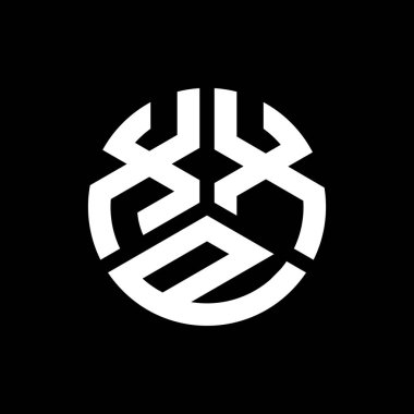 Siyah arkaplanda XXP harf logosu tasarımı. XXP yaratıcı harflerin baş harfleri logo kavramı. XXP harf tasarımı.