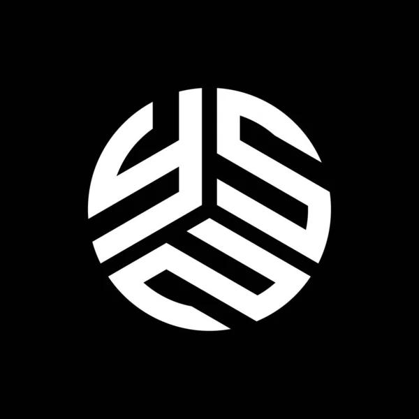 Дизайн Логотипа Ysn Чёрном Фоне Концепция Логотипа Инициалами Ysn Дизайн — стоковый вектор
