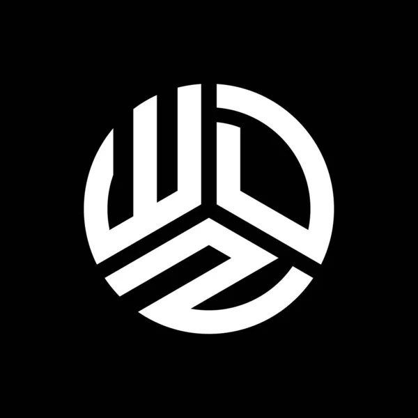 Wdz Lettre Logo Design Sur Fond Noir Wdz Initiales Créatives — Image vectorielle