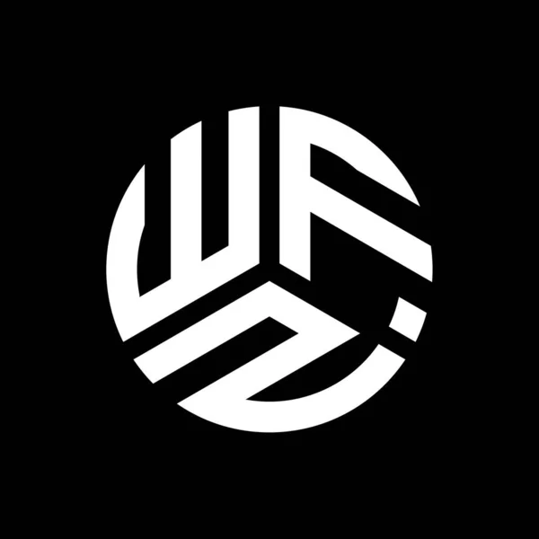 ブラックを基調としたWfzレターロゴデザイン Wfzクリエイティブイニシャルレターロゴコンセプト Wfz文字デザイン — ストックベクタ