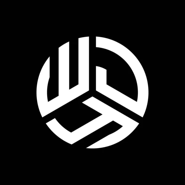 Wjy Lettre Logo Design Sur Fond Noir Wjy Initiales Créatives — Image vectorielle