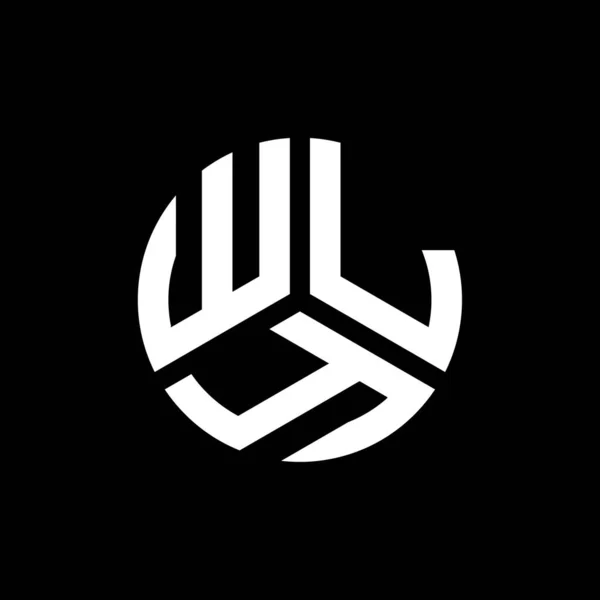Wly Literă Logo Design Fundal Negru Wly Creativ Iniţiale Literă — Vector de stoc