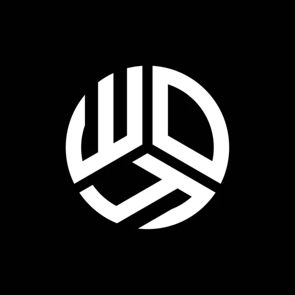 Woy Дизайн Логотипу Літер Чорному Тлі Woy Творчі Ініціали Букви — стоковий вектор