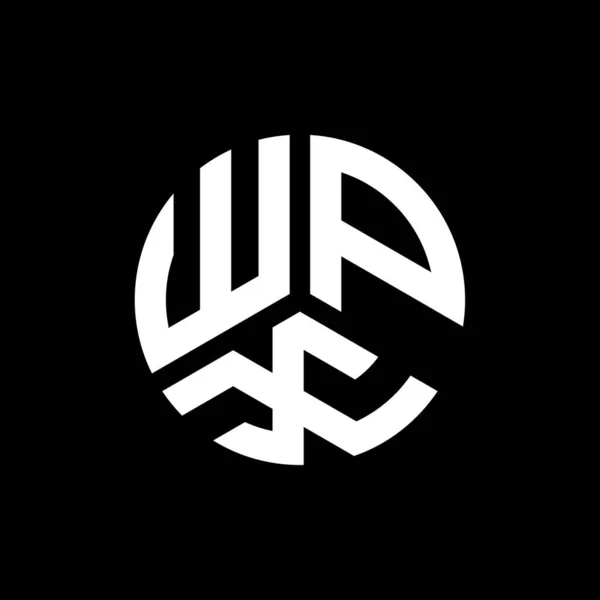 Design Wpx Písmene Černém Pozadí Wpx Kreativní Iniciály Písmeno Logo — Stockový vektor