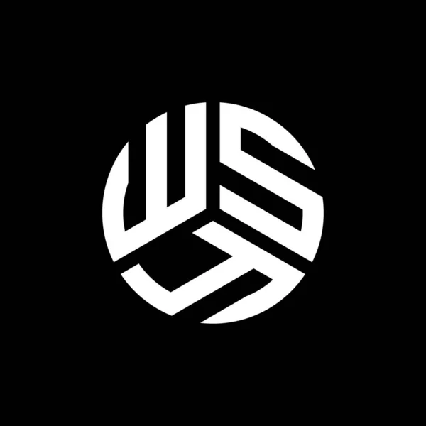Wsy Carta Logotipo Design Fundo Preto Wsy Iniciais Criativas Conceito — Vetor de Stock