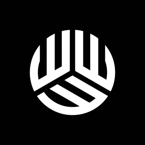 Www Logo Ontwerp Zwarte Achtergrond Www Creatieve Initialen Letter Logo — Stockvector